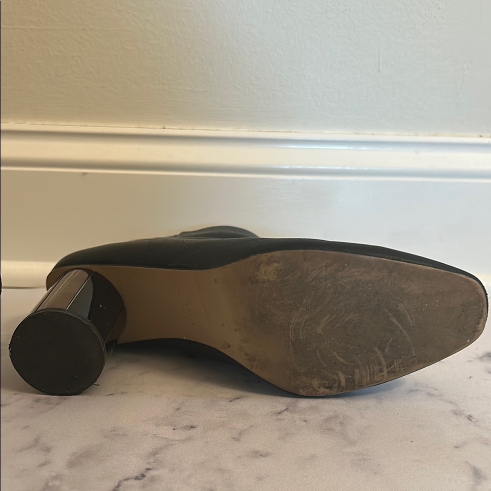 Zara Black Ankle Boots with Round Heel Size 9 (40) - Picture 8 of 16